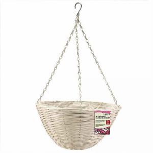 Smart Garden Seashell Faux Rattan Hanging Basket - 14''