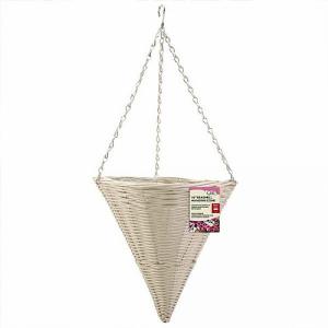 Smart Garden Seashell Faux Rattan Hanging Cone - 14''