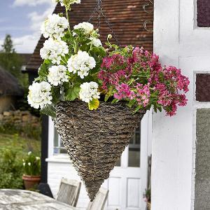 Smart Garden Tawny Faux Rattan Hanging Cone - 14''