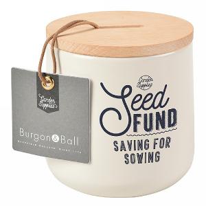 Burgon & Ball Seed Fund Money Box - Stone