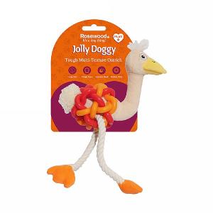 Rosewood Jolly Doggy Multi-Texture Ostrich Toy