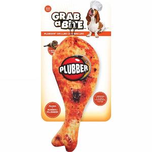 Plubber Grab A Bite Grilled Chicken Leg Dog Toy