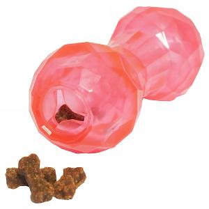 Rosewood Biosafe Puppy Treat Dumbell Pink Toy
