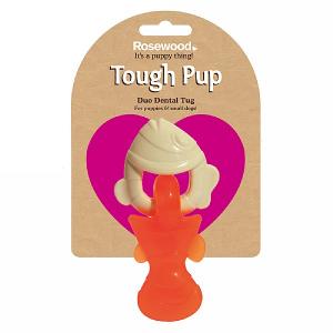 Rosewood Tough Pup Duo Texture Dental Tug Fish