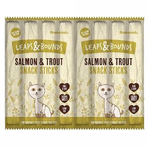 Rosewood Leaps & Bounds Salmon & Trout Snack Sticks 8 Pack 40g