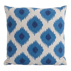 Bramblecrest Blue Lattice Square Scatter Cushion