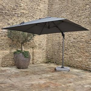 Bramblecrest Chichester 3m Square Cantilever Post Parasol with Base