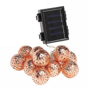 Cole & Bright 10 Dual Powered Rose Gold Sphere String Lights