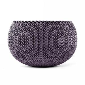 Stewart Garden Knit Collection Planter 28cm - Smoked Purple