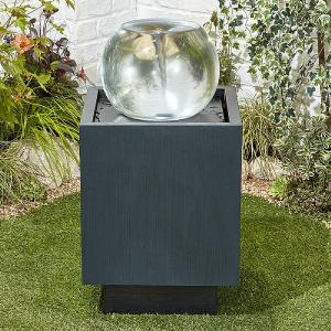 Kelkay Vortex Sphere Water Feature with LED Lights