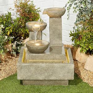 Kelkay Pouring Bowls Water Feature with LED Lights