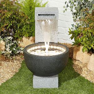 Kelkay Solitary Pour Water Feature with LED Lights