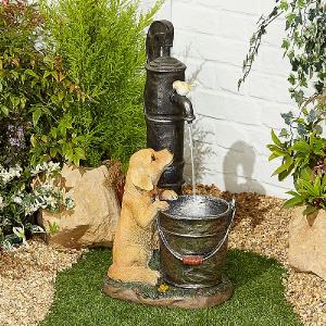 Kelkay Puppy & Friend Water Feature with LED Light