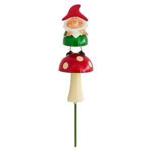 Gnome on Toadstool Luvlie Garden Stake