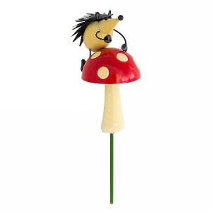 Hedgehog on Toadstool Luvlie Garden Stake