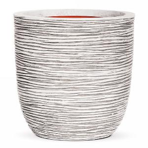 Cadix Capi Nature Ivory Ball Planter Rib NL 35x34cm