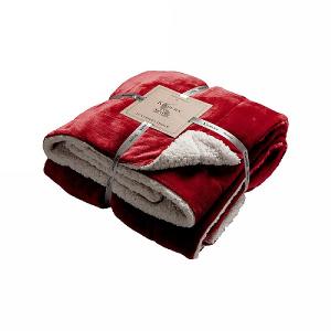 Kilburn & Scott Luxurious Sherpa Throw - Red