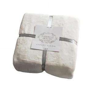 Parisian House Luxury Fleece Throw - Cream