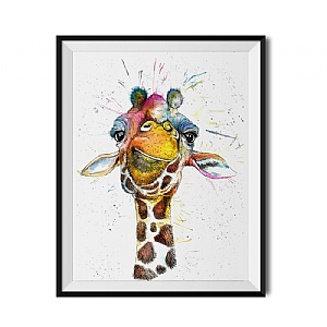 Katherine Williams Splatter 'Giraffe' A4 Print