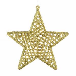 Gold Glitter Star Hanger 15cm