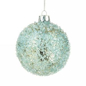 Blue Glass Macy Bauble 8cm