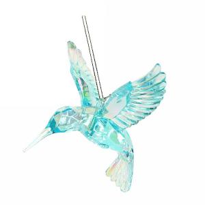Gisela Graham Pale Blue Acrylic Hummingbird Tree Decoration