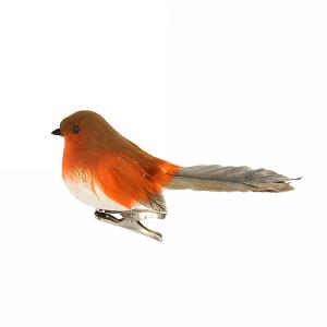Gisela Graham Feather Robin on Clip Tree Decoration