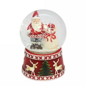 Gisela Graham Musical New England Santa Snow Dome Globe