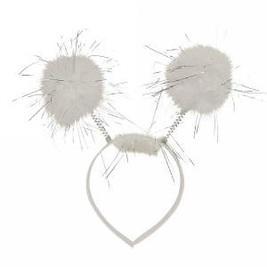 Gisela Graham White Feather 'Snowball' Hairband