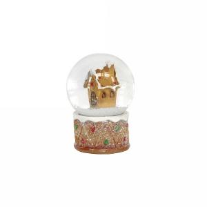 Gisela Graham Gingerbread House Resin & Glass Mini Dome