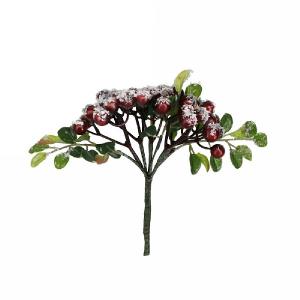 Gisela Graham Snowy Red Berry & Leaf Pick