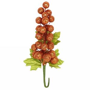Gisela Graham Copper Glitter Berry Cluster