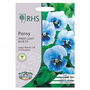 RHS Pansy Joker Light Blue F2 Seeds