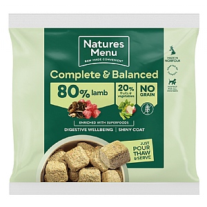 Natures Menu Complete & Balanced 80/20 Lamb Frozen Dog Food (1kg)