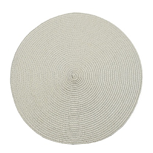 Walton & Co. Circular Ribbed Placemat Linen 35cm