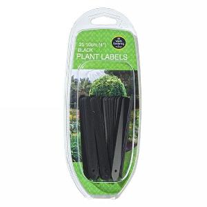Garland 4" (10cm) Black Plant Labels - Pack of 25