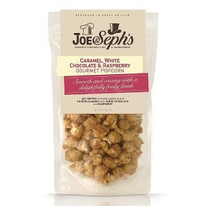 Joe & Seph's Caramel White Chocolate & Raspberry Popcorn 80g