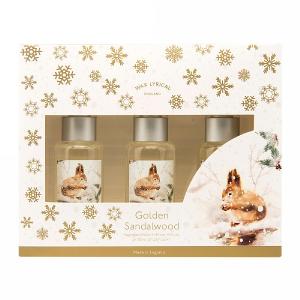 Wax Lyrical Golden Sandalwood Reed Diffuser Gift Set 3 x 50ml