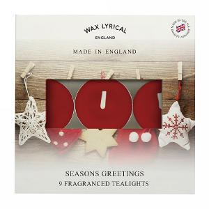 Wax Lyrical Season's Greetings Tealights Box of 9