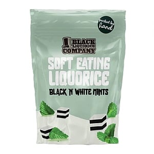 Black Liquorice Company Black & White Mints Liquorice 180g