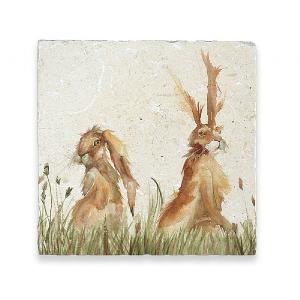 Kate of Kensington Family of Hares Medium Marble Platter