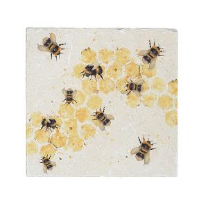 Kate of Kensington Honeycomb Bees Medium Marble Platter