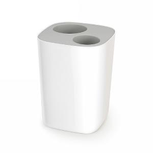 Joseph Joseph Split Bathroom Waste Separation Bin White & Grey