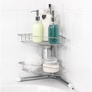 Beldray 2-Tier Chrome Bath Corner Caddy