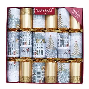 Robin Reed Sparkle Town 12" Christmas Crackers Pack of 6