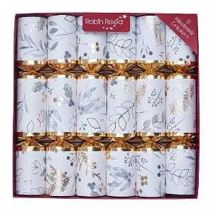 Robin Reed Gold Foliage 12" Christmas Crackers Pack of 12