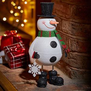 Sparkly Snowman Nodding Character