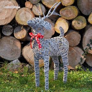 Dancer Rattan Weave Standing Reindeer 61cm