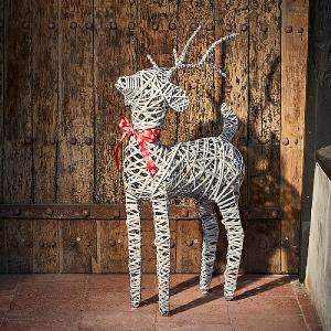 Dasher Rattan Weave Standing Reindeer 75cm