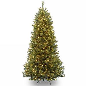 6ft Pre-Lit Rocky Ridge Slim Pine Artificial Christmas Tree